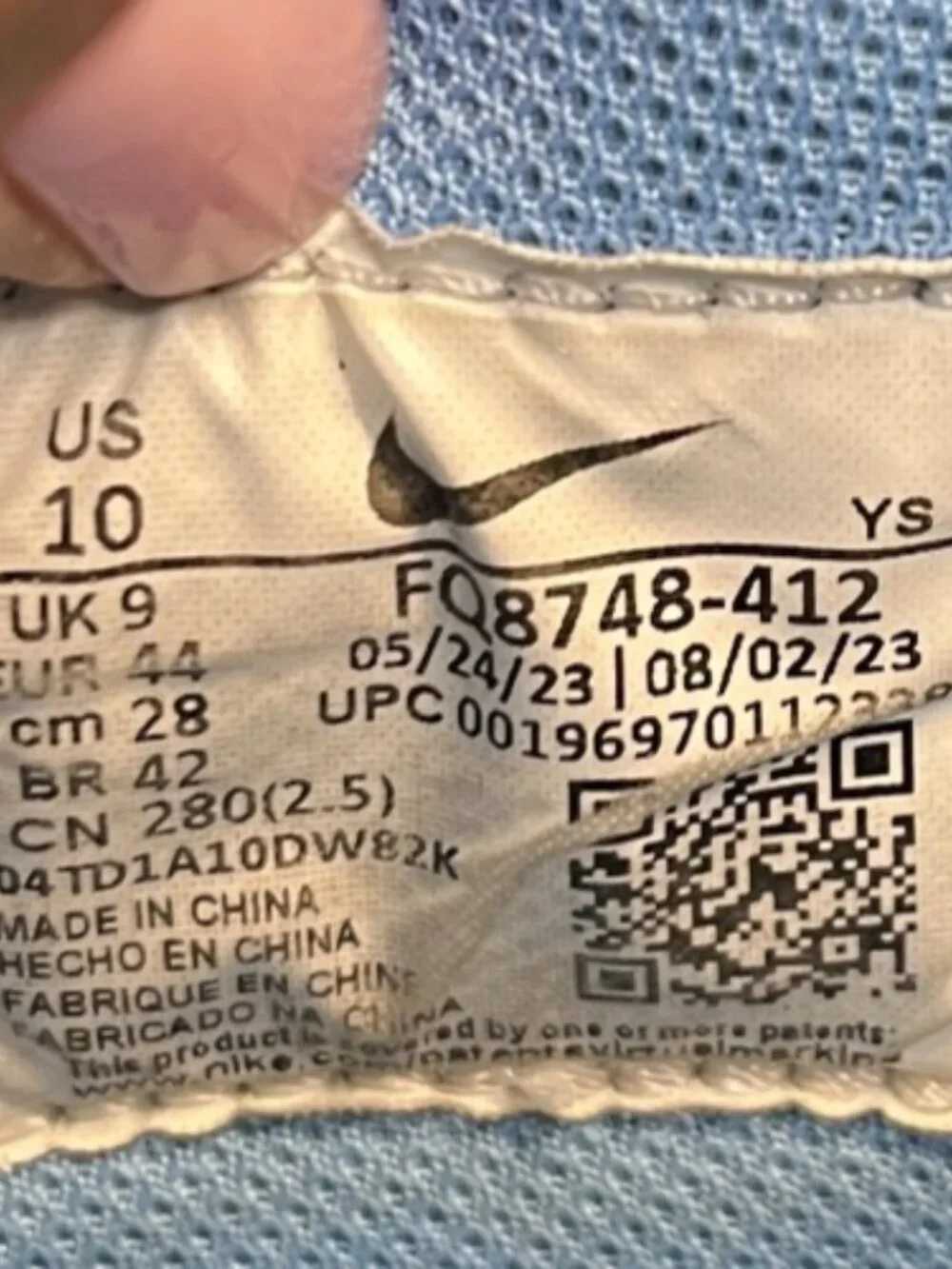 Nike Terminator Low Mens Size 10 White Blue Athletic‎ Leather Shoes Sneakers